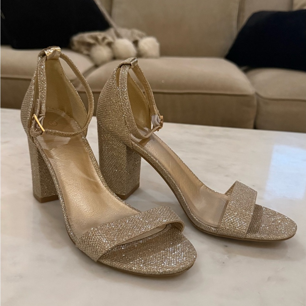 Elegant Gold Women's Heels